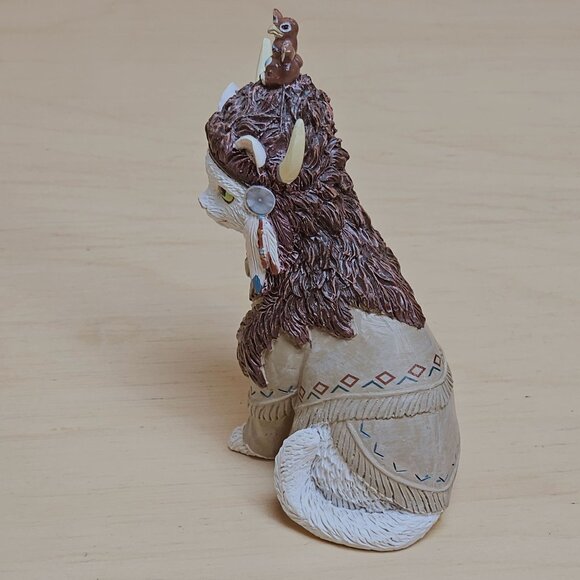Hamilton Collection Totem Tom Cat Kitten Feathers 'n Furs Native American Native - Picture 4 of 11